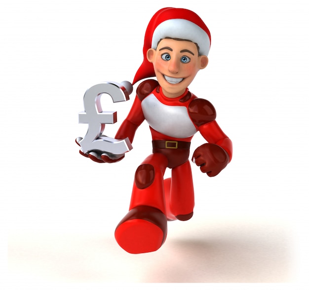 Fun Super Santa Claus - 3D Illustration