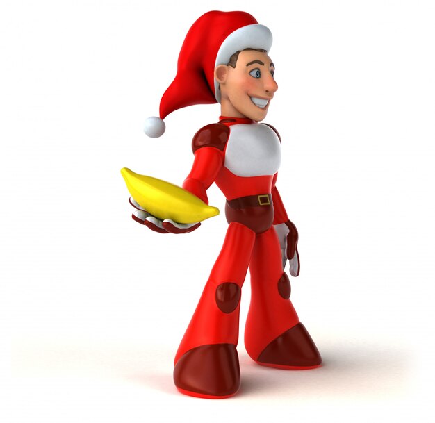 Fun Супер Санта-Клаус - 3D иллюстрации