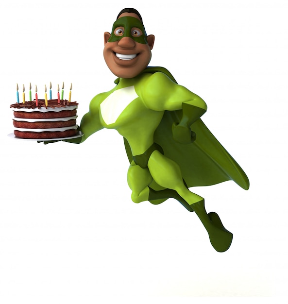 Fun superhero - 3D Illustration