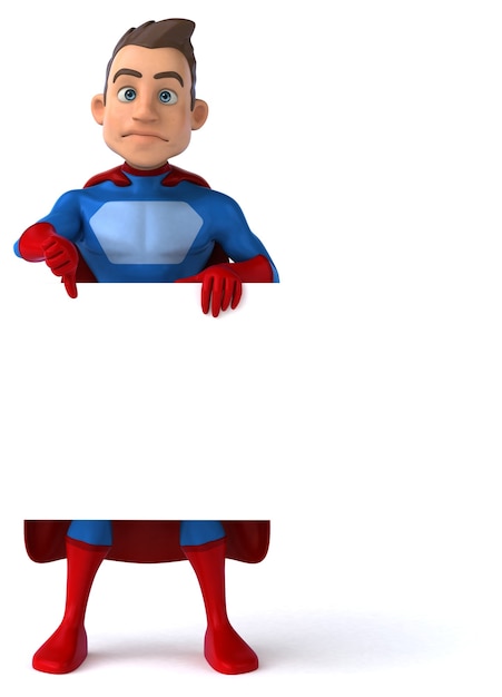 Photo fun superhero - 3d illustration