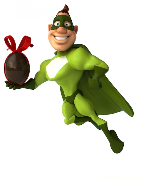 Fun superhero character isolated