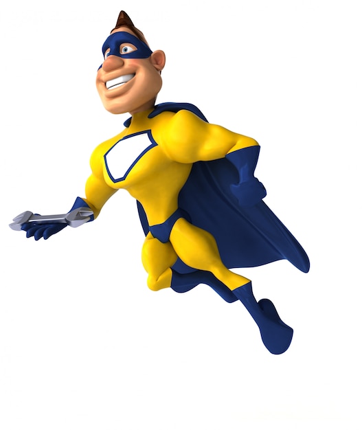 Fun superhero character isolated