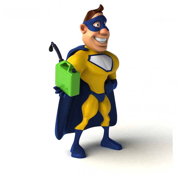 Fun superhero character isolated