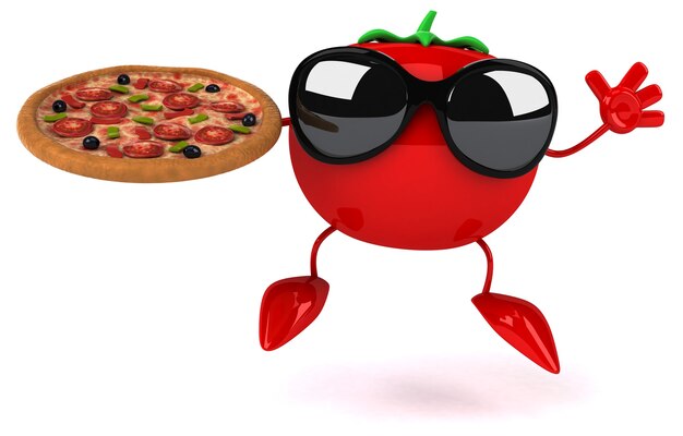 Foto divertente animazione al pomodoro