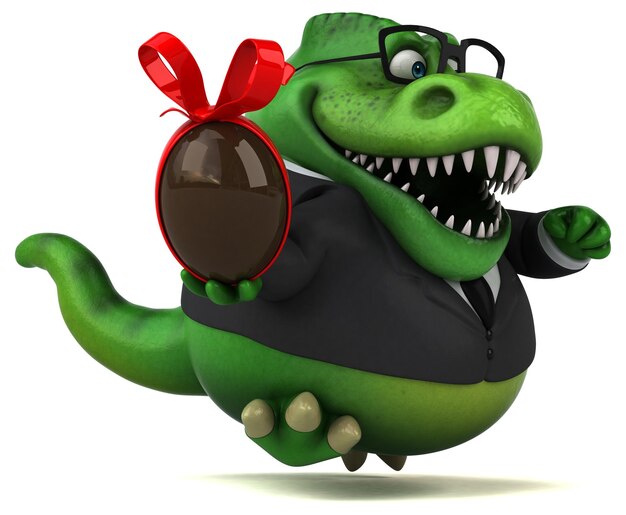 Fun trex - illustrazione 3d