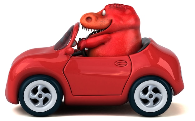 Fun trex - illustrazione 3d