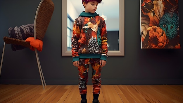 A fun and vibrant winter ensemble for boys