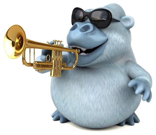 Fun yeti - 3D illustratie