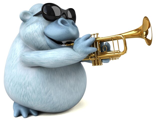 Fun yeti - 3D illustratie