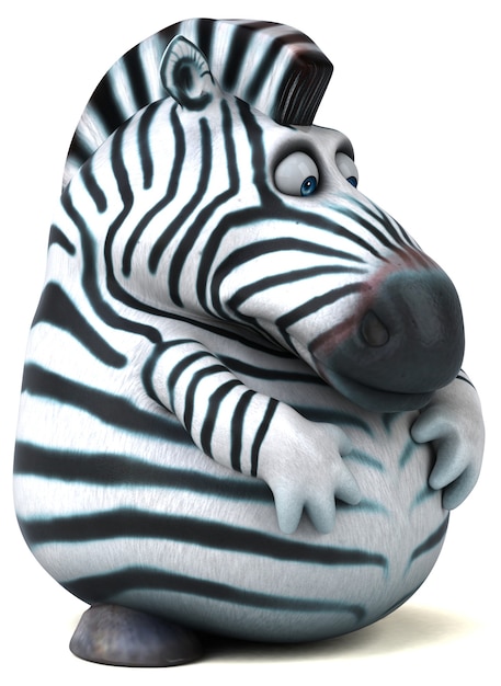 Photo fun zebra - 3d illustration