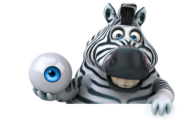 Fun zebra - 3D Illustration