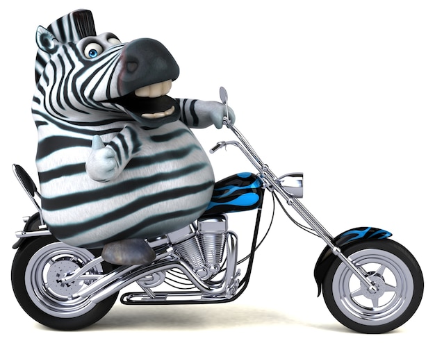 Fun zebra - 3D Illustration