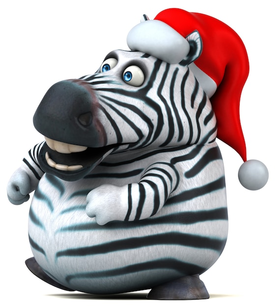 Fun zebra - 3D Illustration