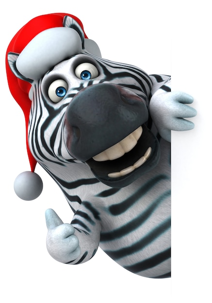 Fun zebra - 3D Illustration