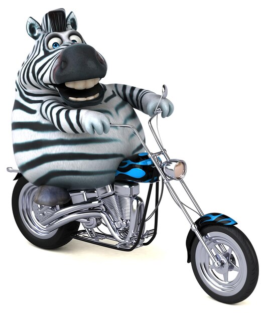 Fun zebra 3D Illustration