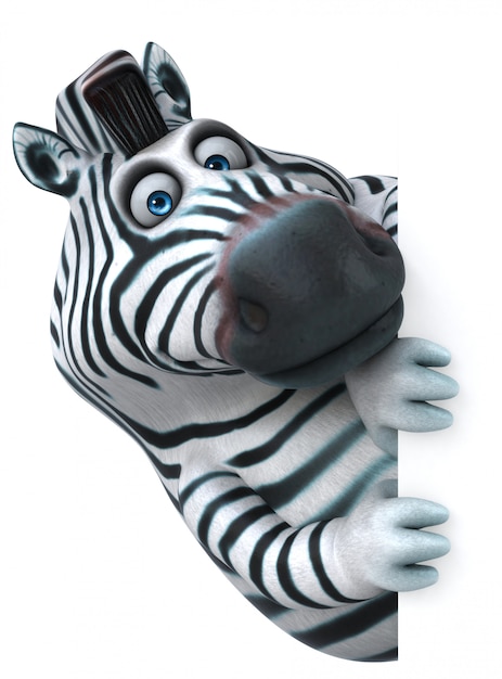 Photo fun zebra - 3d illustration