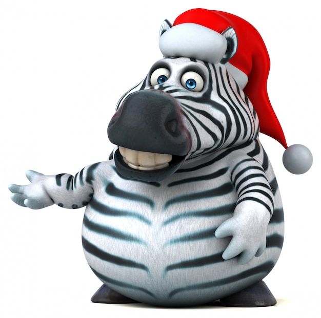 Fun zebra - 3D Illustration