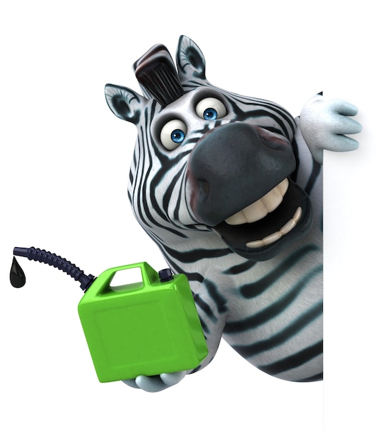 Fun zebra - 3D Illustration