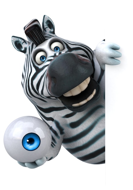 Fun zebra 3D Illustration