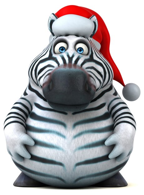 Fun zebra - 3D Illustration