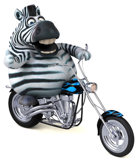 Fun zebra - 3D Illustration