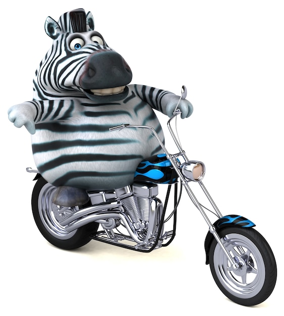 Fun zebra - 3D Illustration