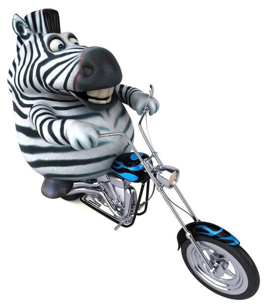 Fun zebra - 3D Illustration