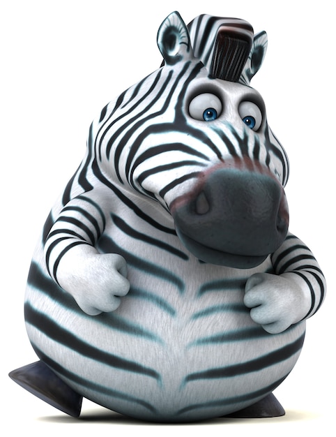 Zebra divertente - illustrazione 3d