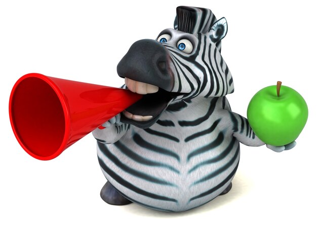 Photo fun zebra - 3d illustration