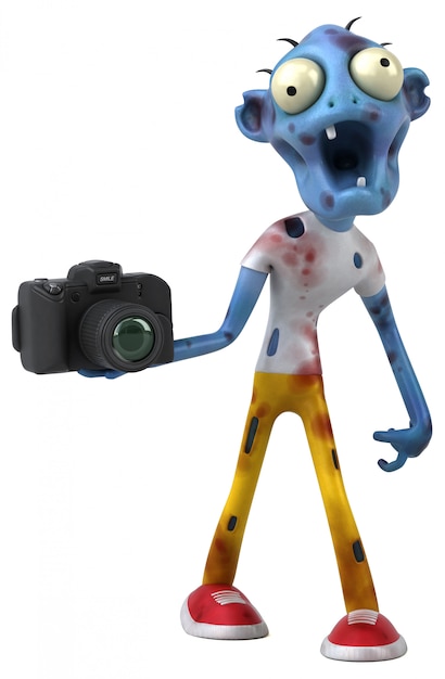 Foto zombie divertente - personaggio 3d