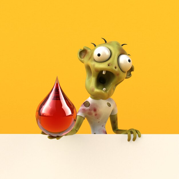 Foto zombie divertente - personaggio 3d