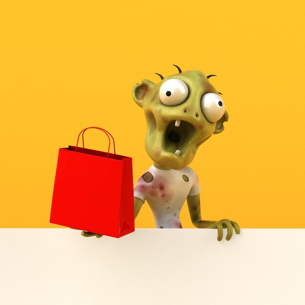 Fun zombie - 3D Illustration