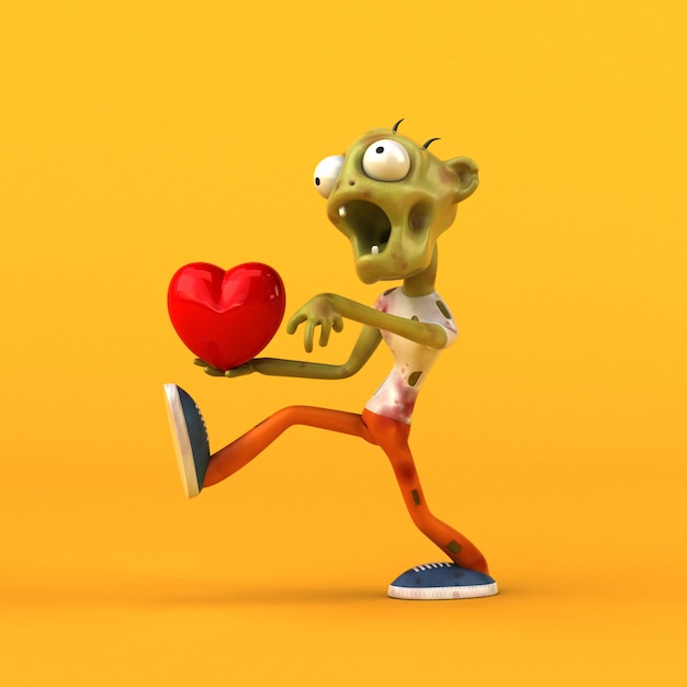 Fun zombie - 3D Illustration