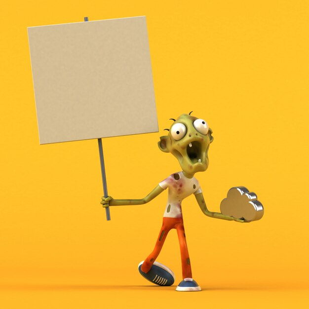 Fun zombie - 3D Illustration