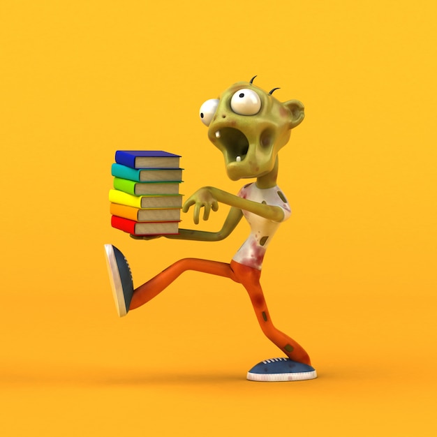 Забавный зомби - 3D Иллюстрация