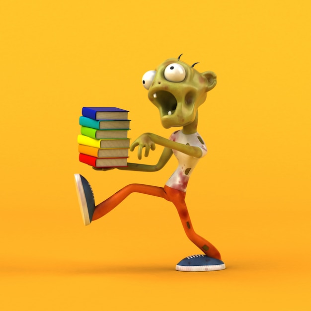 Foto zombie divertente - illustrazione 3d