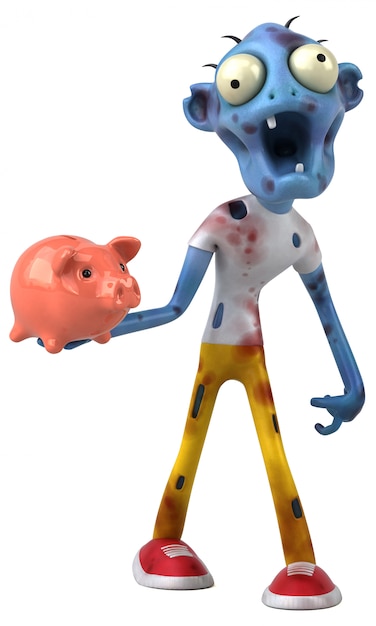 Fun zombie - 3D Illustration