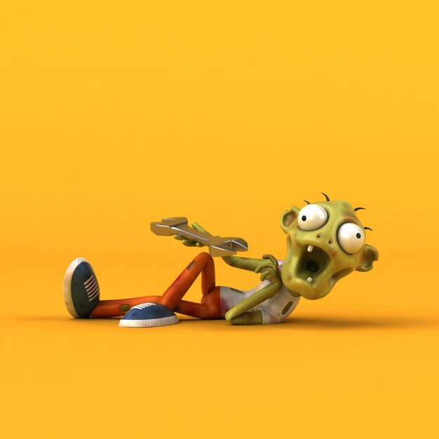 Fun zombie - 3D Illustration