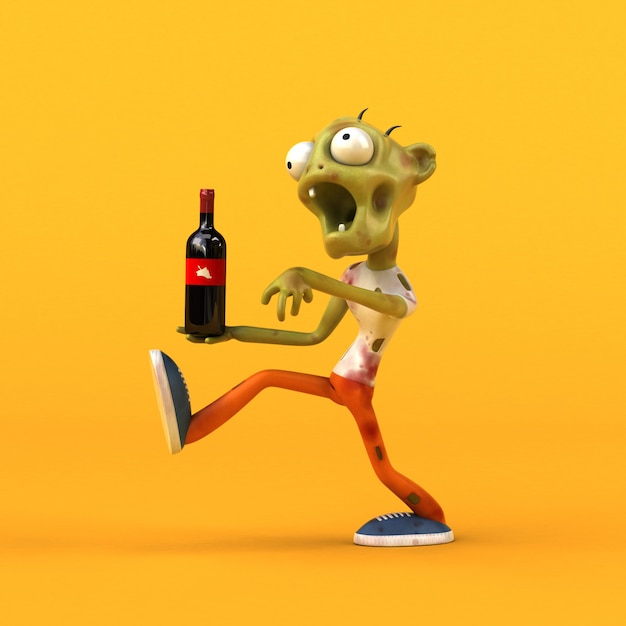 Fun zombie - 3D Illustration