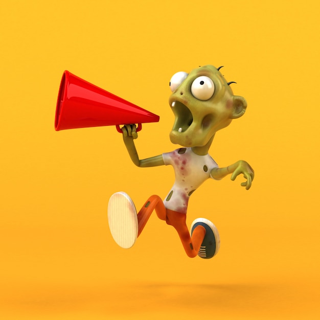 Fun zombie - 3d illustration