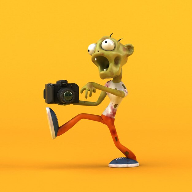 Fun zombie 3D Illustration