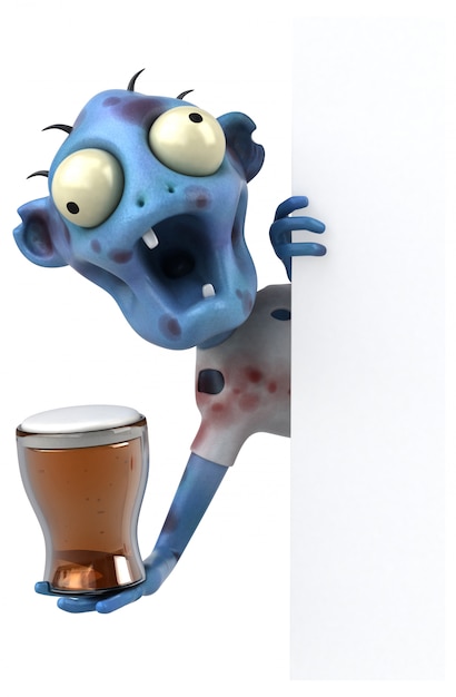 Fun zombie - 3D Illustration