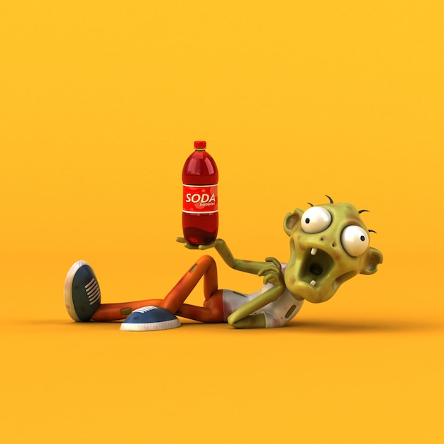 Fun zombie - 3d illustration