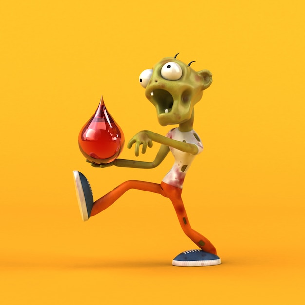 Fun zombie - 3D Illustration