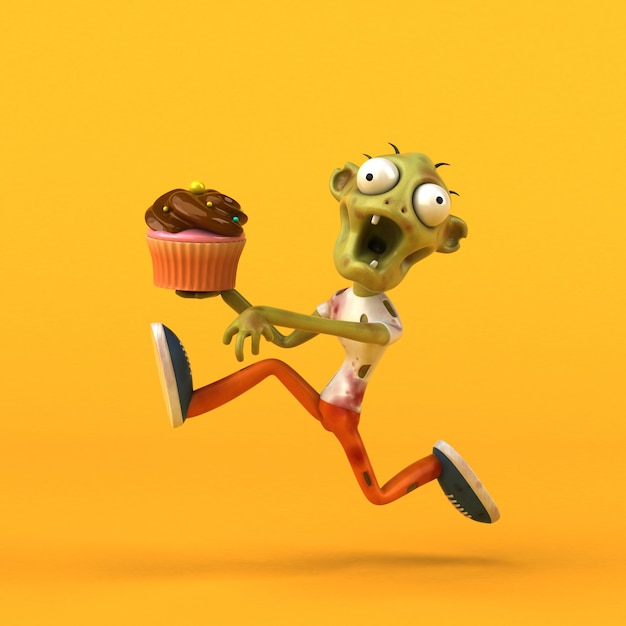 Zombie divertente - illustrazione 3d