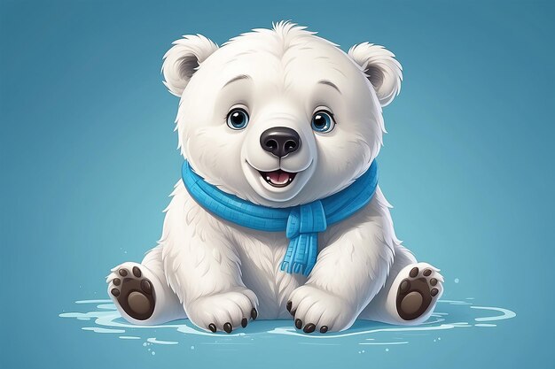 Photo fun zoo illustration of cute polar bear