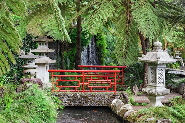 FUNCHAL, MADEIRA - JuLY 04: Monte Palace Tropican Garden on July 04, 2014 in Madeira, Portugal.