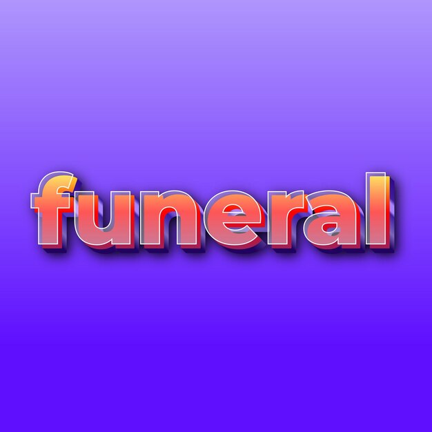 funeralText effect JPG gradient purple background card photo