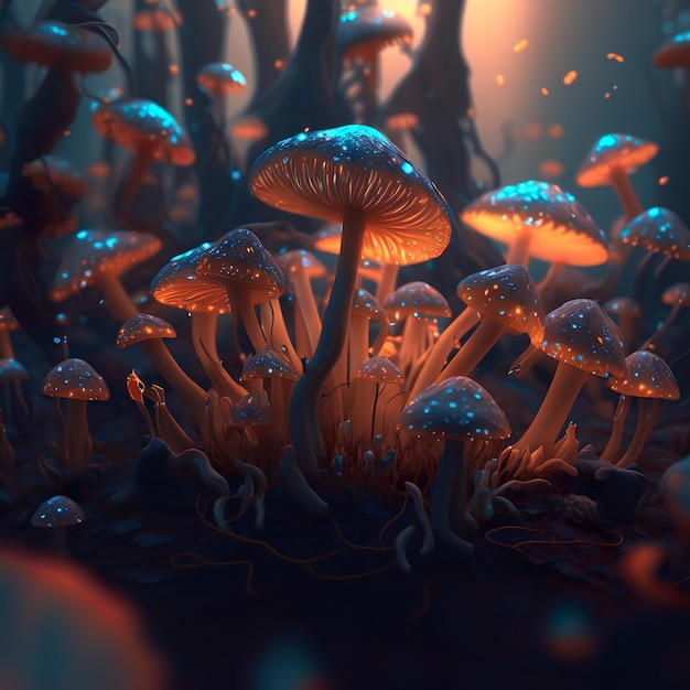 Fungal Horde Een hypermaximalistische 8K Cinematic Concept Art