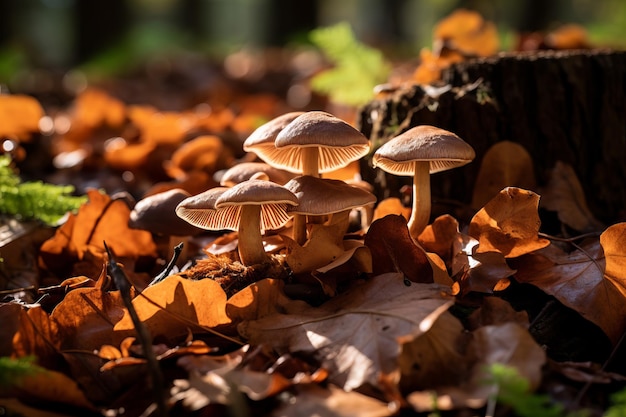 Fungi Glory Herfstpaddestoelen die de Duitse bosbodem betoveren